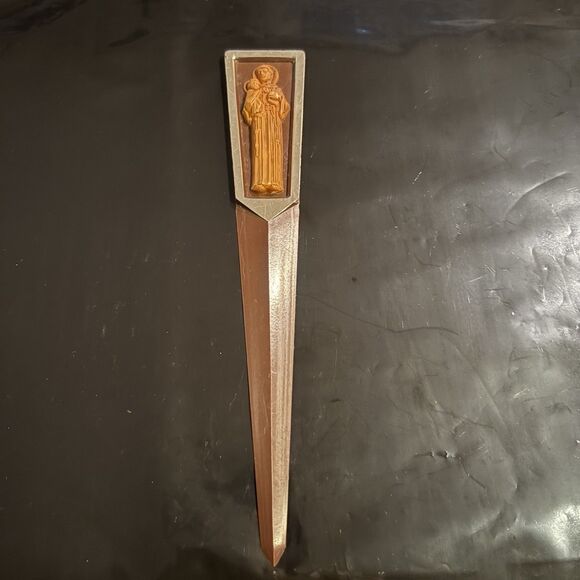 Vintage Plastic Letter Opener Jesus & Child Christianity Decor - Picture 1 of 3